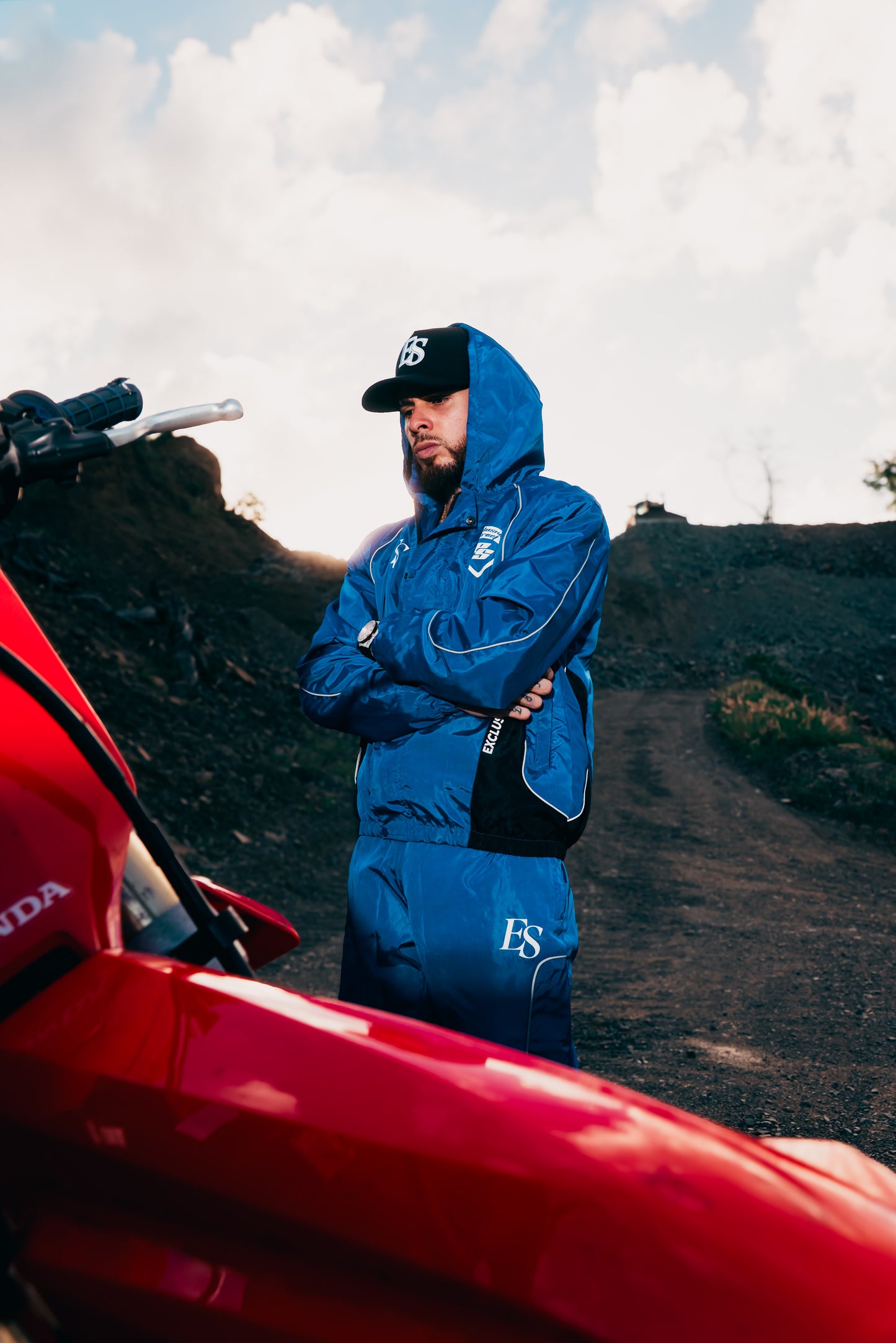 Exclusive Techwear Set Blue 'Reflective'