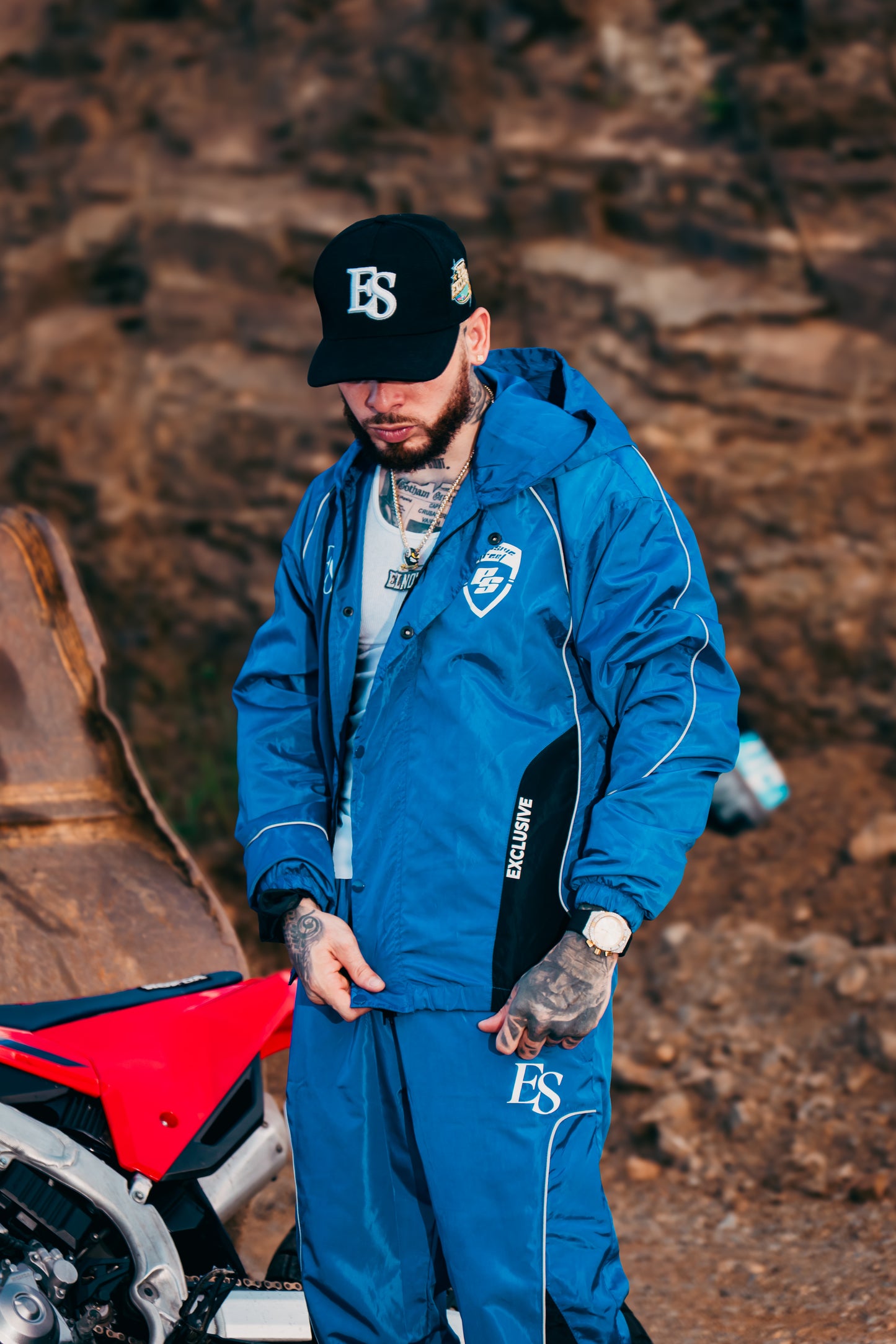 Exclusive Techwear Set Blue 'Reflective'