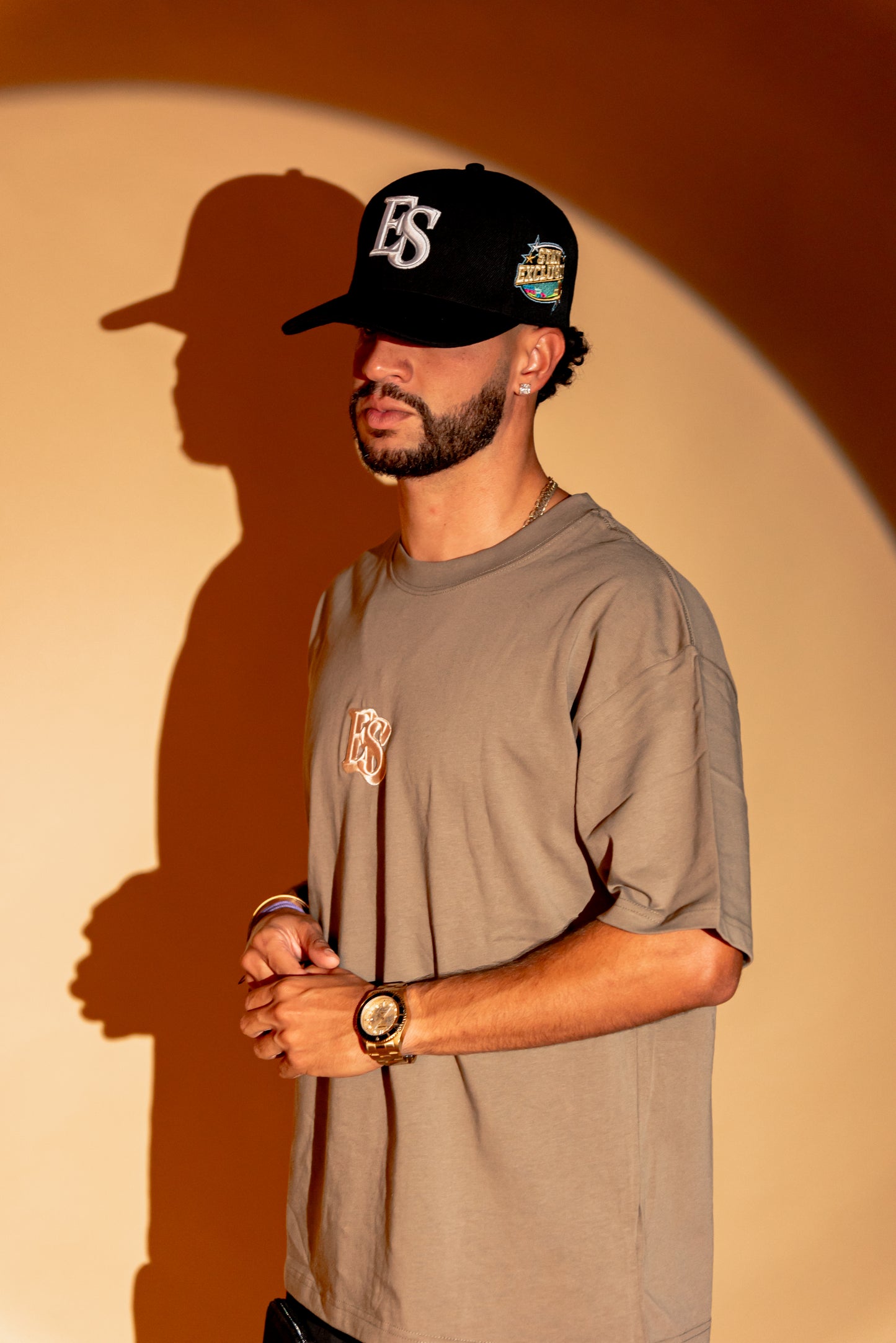 Exclusive T-Shirt 3D Logo Olive Green & Cream Logo
