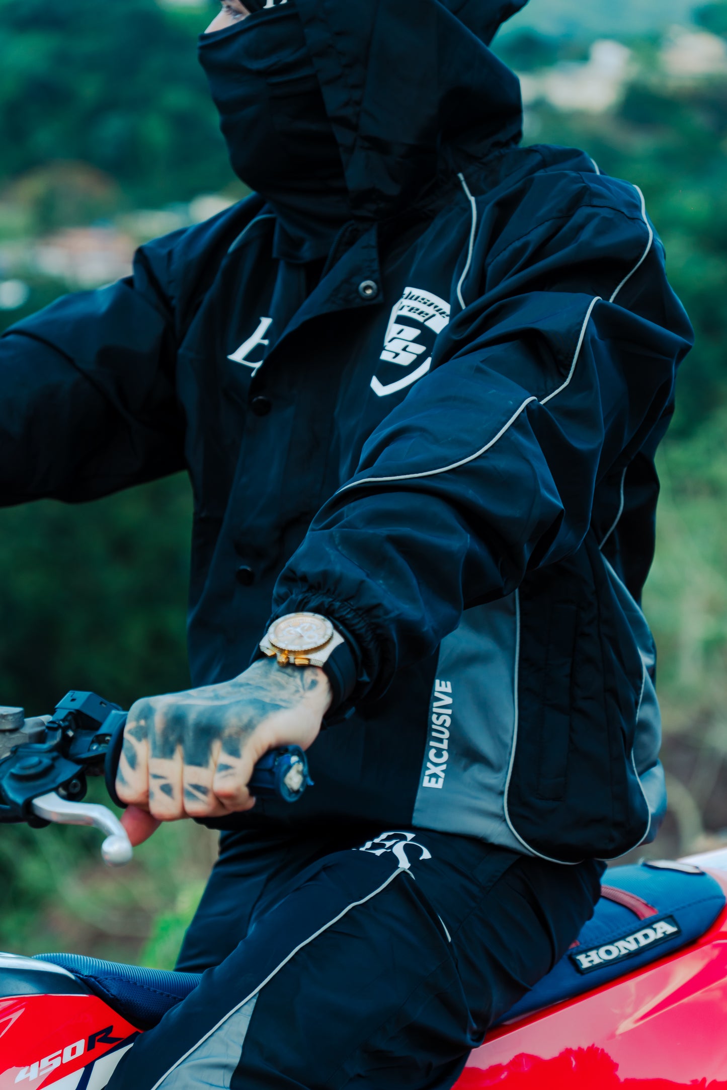 Exclusive Techwear Set Black 'Reflective'