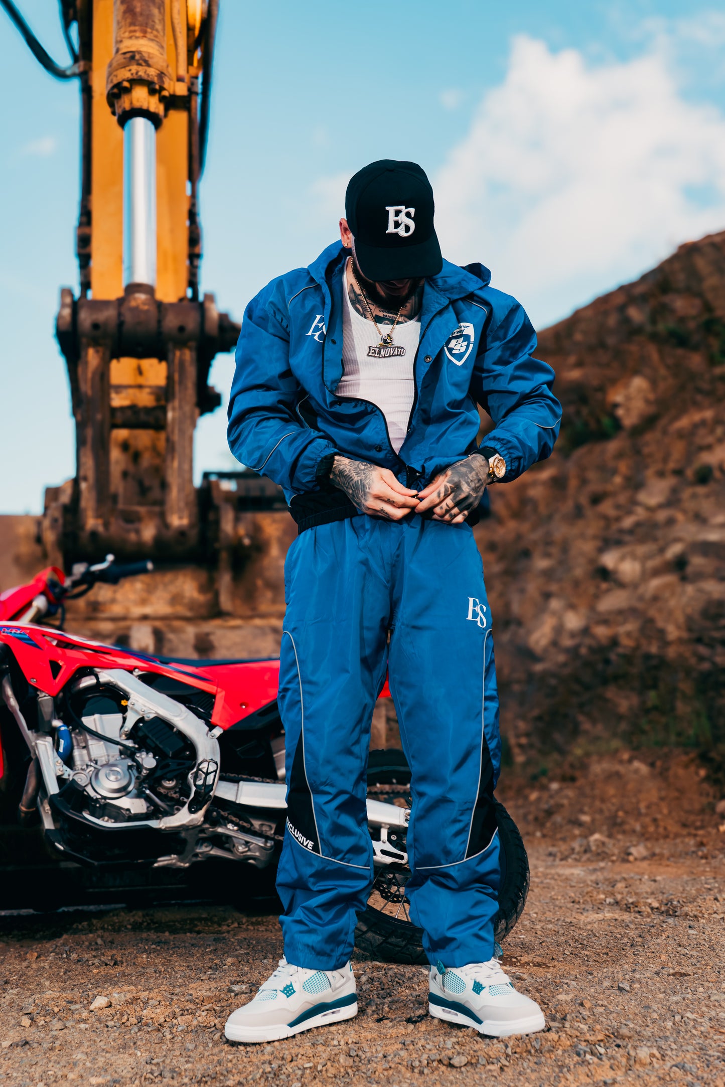 Exclusive Techwear Set Blue 'Reflective'